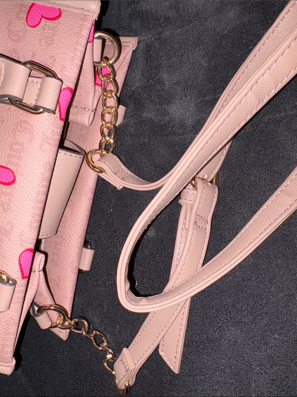 Juicy Couture Pink Heart Accent Purse with Gold Logo - Picture 12 of 14